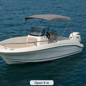Bateau à moteur 6 m – Idéal pour balade côtière, pêche et sports nautiques